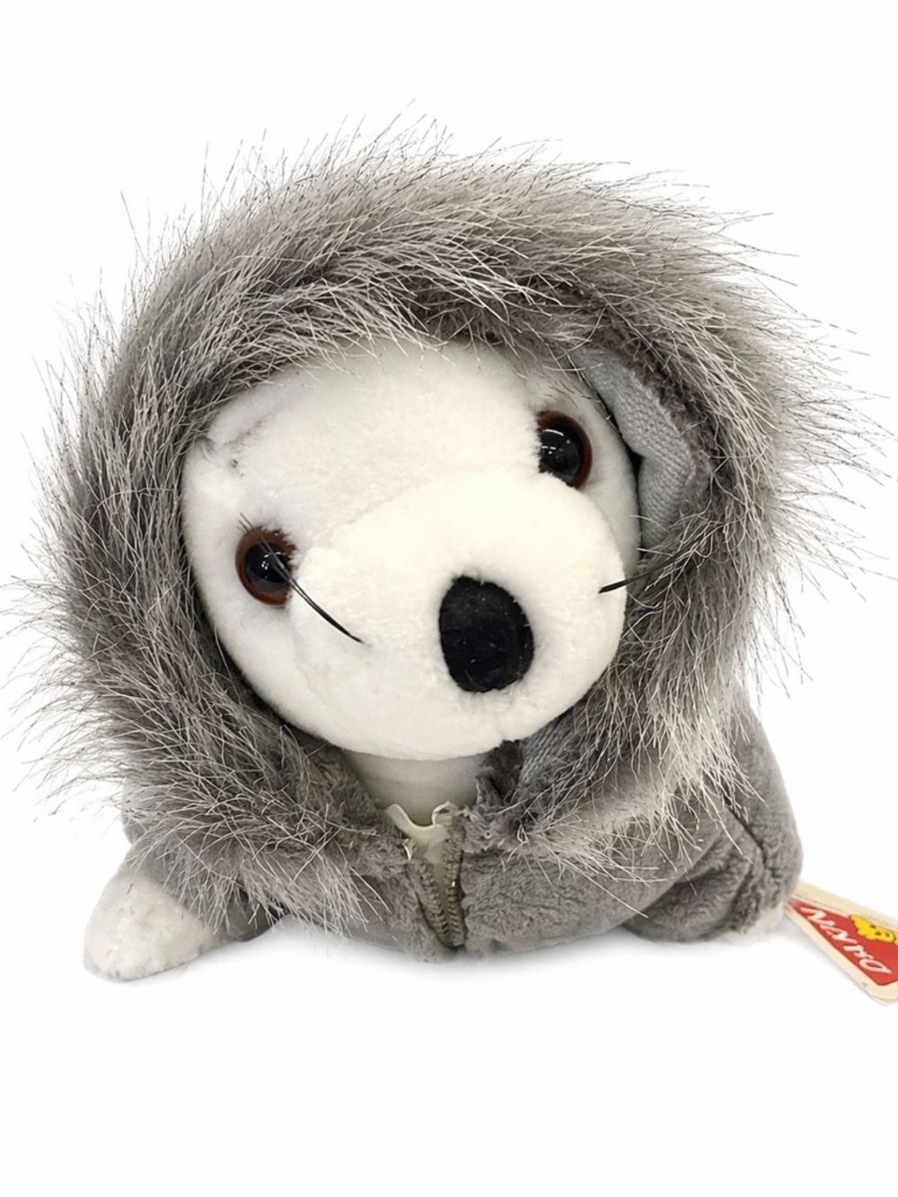 Dakin Arty Seal Plush w/ Winter Coat Hood NWT Vintage Stuffed Animal
